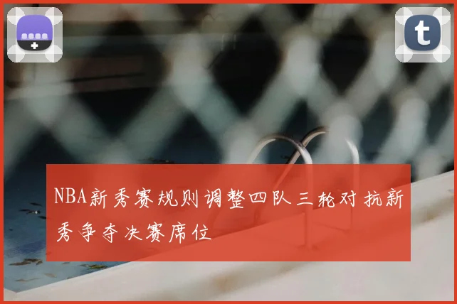 NBA新秀赛规则调整四队三轮对抗新秀争夺决赛席位