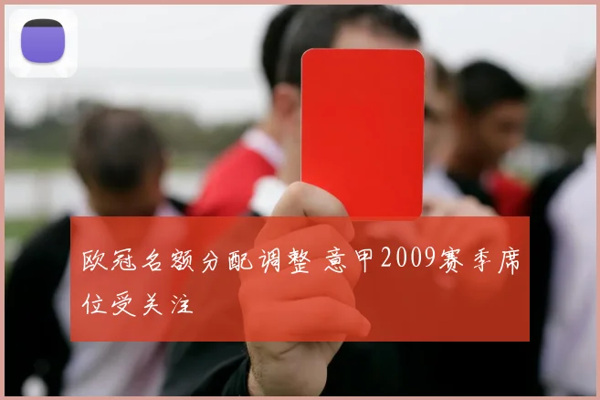 欧冠名额分配调整 意甲2009赛季席位受关注